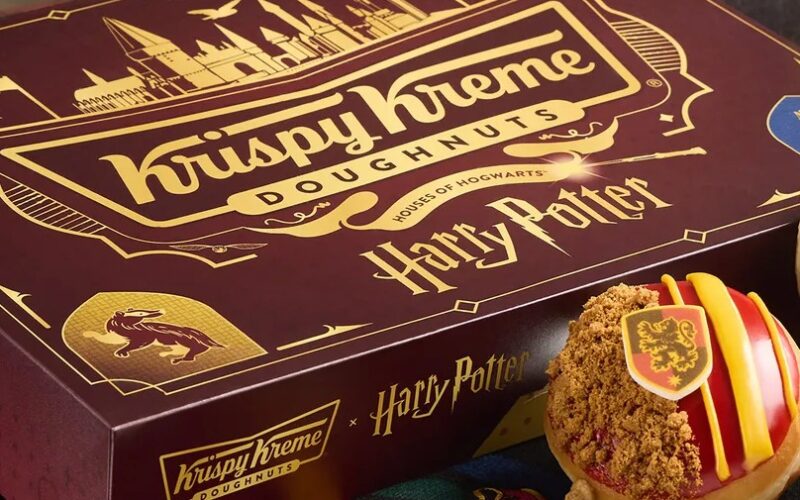 Fresh Krispy Kreme Harry Potter doughnuts with magical designs
